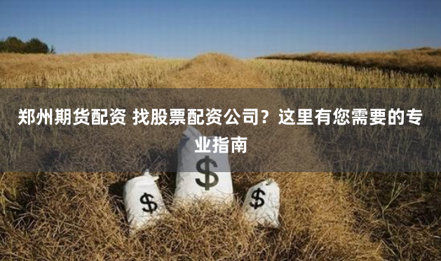 郑州期货配资 找股票配资公司?这里有您需要的专业指南